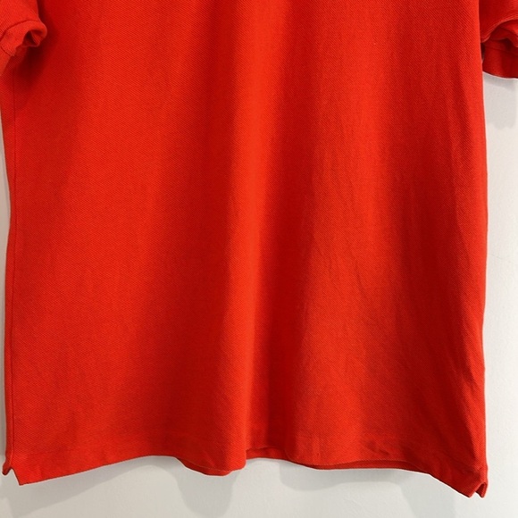 Lacoste Mens Classic Fit Polo Shirt Orange Red Embroidered Logo Short Sleeve M - Picture 4 of 11